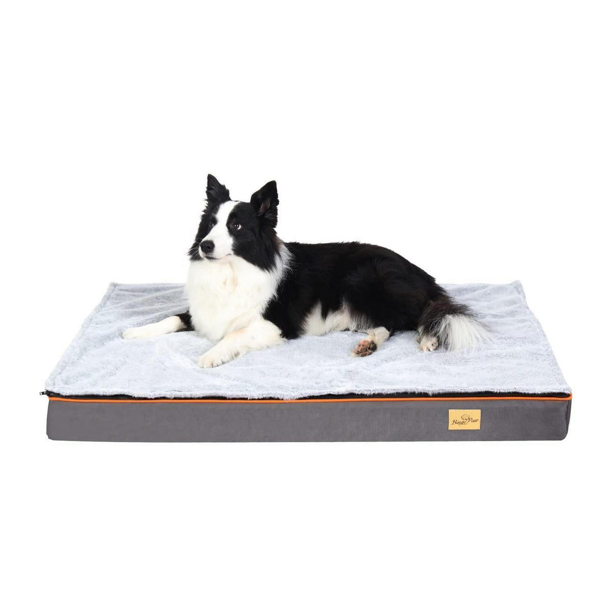 Orthopädisches Hundebett grau, groß – Flauschig & Gelenkschonend