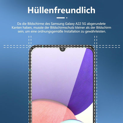 Hartglas Displayschutzfolie für Samsung Galaxy A22 5G