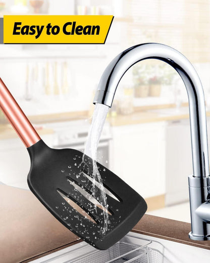 Silikonwender Set, hochhitzebeständig, BPA-frei, ideal für Fisch, Eier