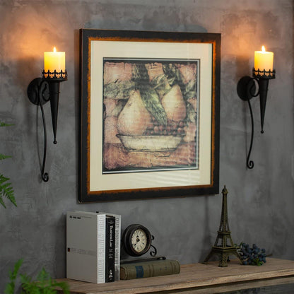 Moderne Wandkerzenhalter für Stumpenkerzen, 43 cm hoch, 2