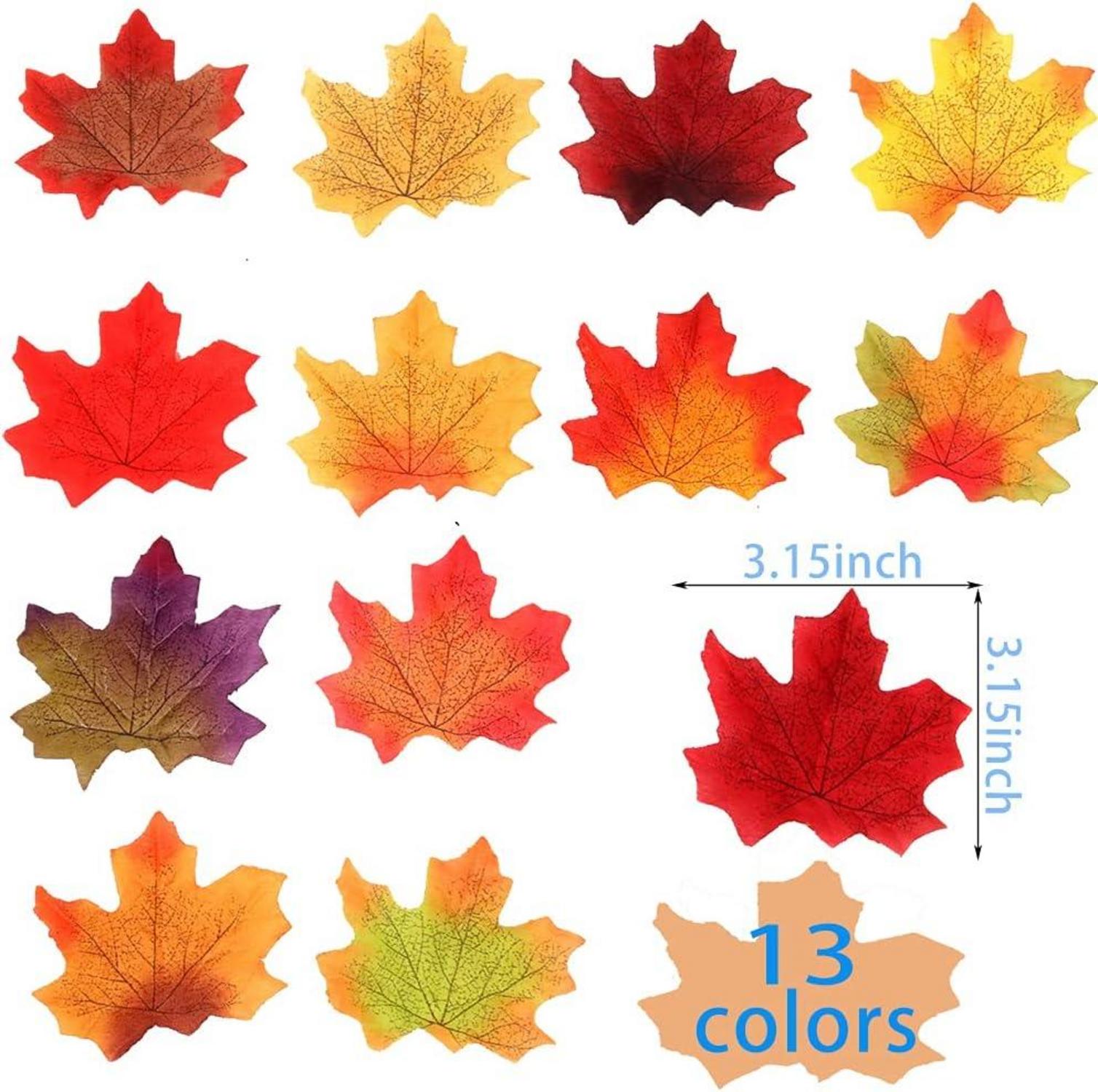 300 Herbstahornblätter künstliche Herbstblätter gemischte