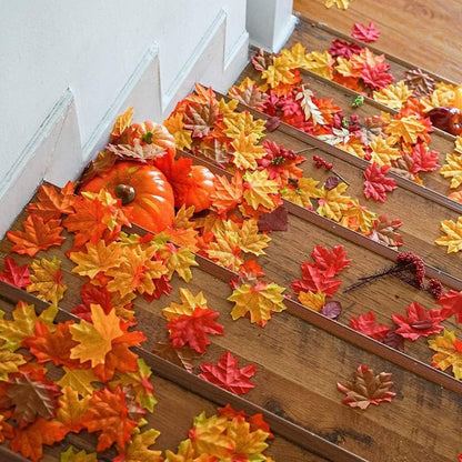 300 künstliche Herbstahornblätter in gemischten Farben