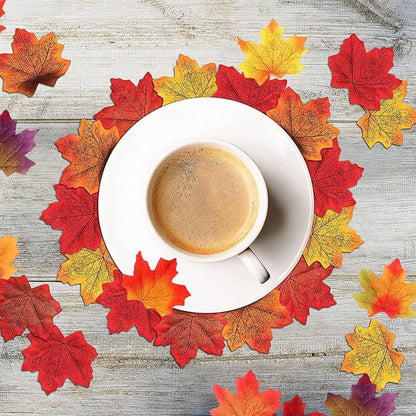 300 Herbstahornblätter gemischte Farben Dekoration Basteln Herbstfest