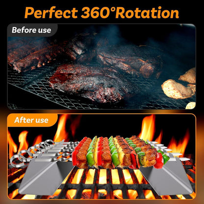 Grillspieße Schaschlikspieße + Halterung 6 Pack Grillzubehör