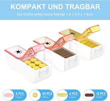 Tablettenbox 7 Tage 2 Fächer Morgens Abends BPA-frei