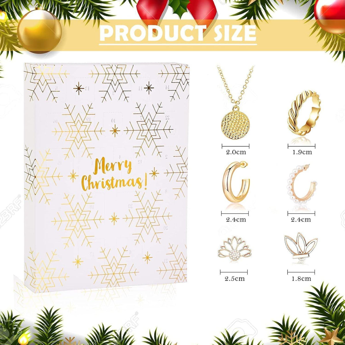 Weihnachtskalender 2024 Schmuck Adventskalender für Frauen, 24 Überraschungen