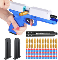 Spielzeug Pistole Magazin Schalldämpfer Soft Foam Bullets Gun Toy Set