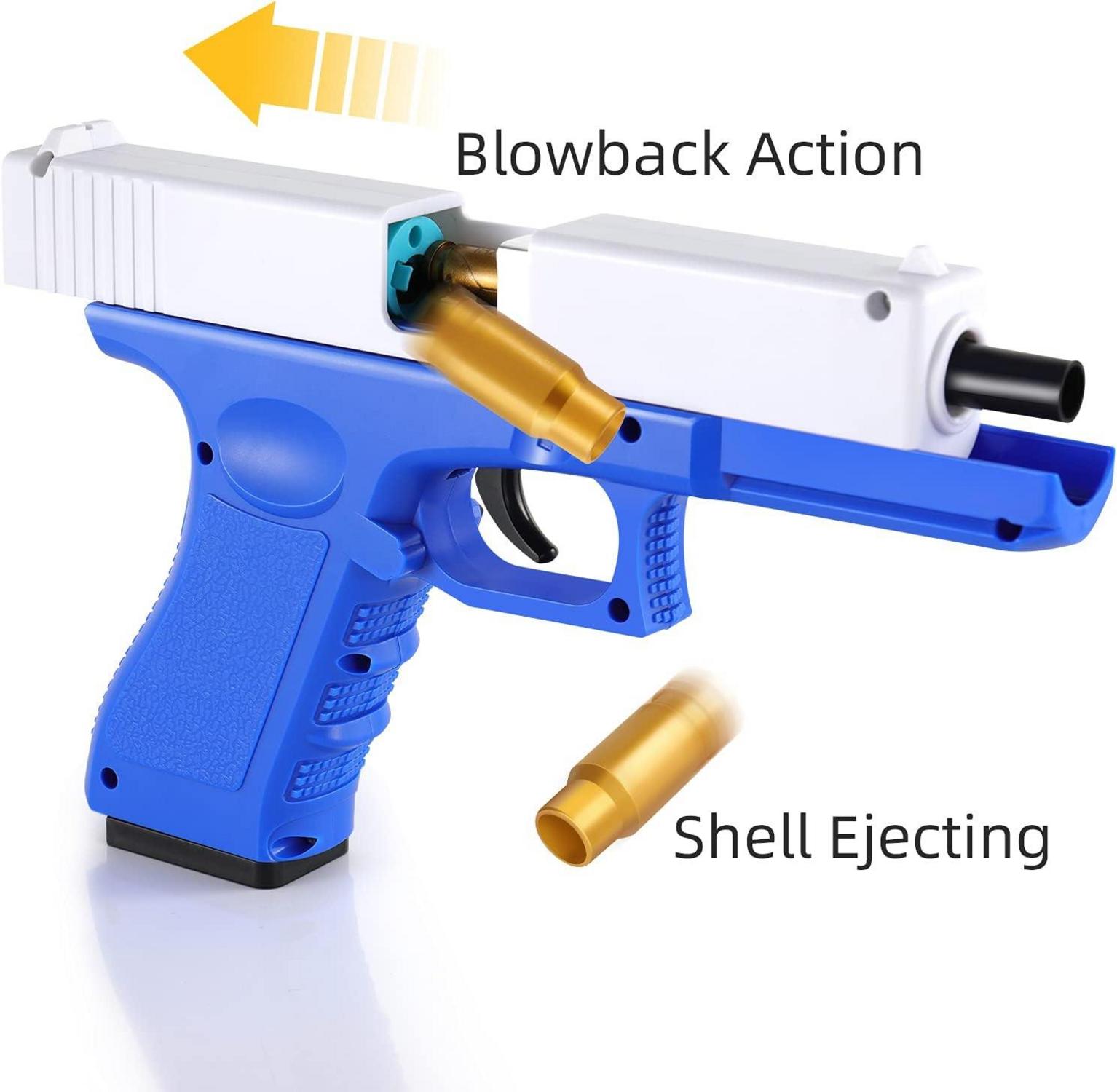Spielzeug Pistole Magazin Schalldämpfer Soft Foam Bullets Gun Toy Set