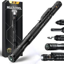 BIIB Taktischer Stift Multitool mit Kompass LED 8 IN 1