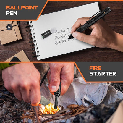 BIIB Taktischer Stift Multitool mit Kompass LED 8 IN 1