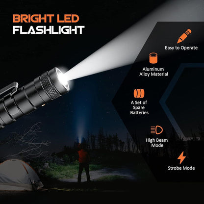 BIIB Taktischer Stift Multitool mit Kompass LED 8 IN 1