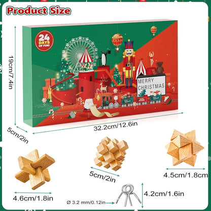 Adventskalender 2026 Knobelspiele Kinder Metall Holz Puzzle