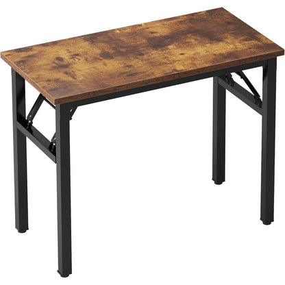 Klapptisch 80x40 cm, kein Aufbau, Home Office Schreibtisch Grau/Schwarz