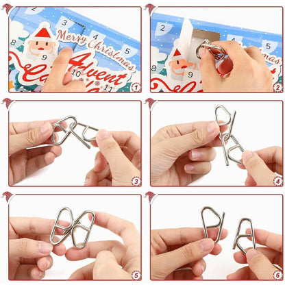 Metall Knobelspiele Adventskalender Weihnachten Geschenk