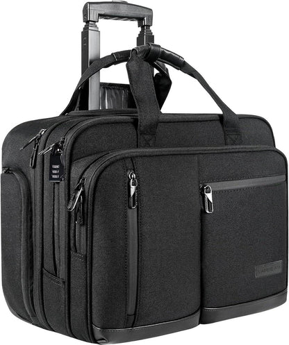 Laptoptasche mit Rollen, RFID, für Herren - Schwarz