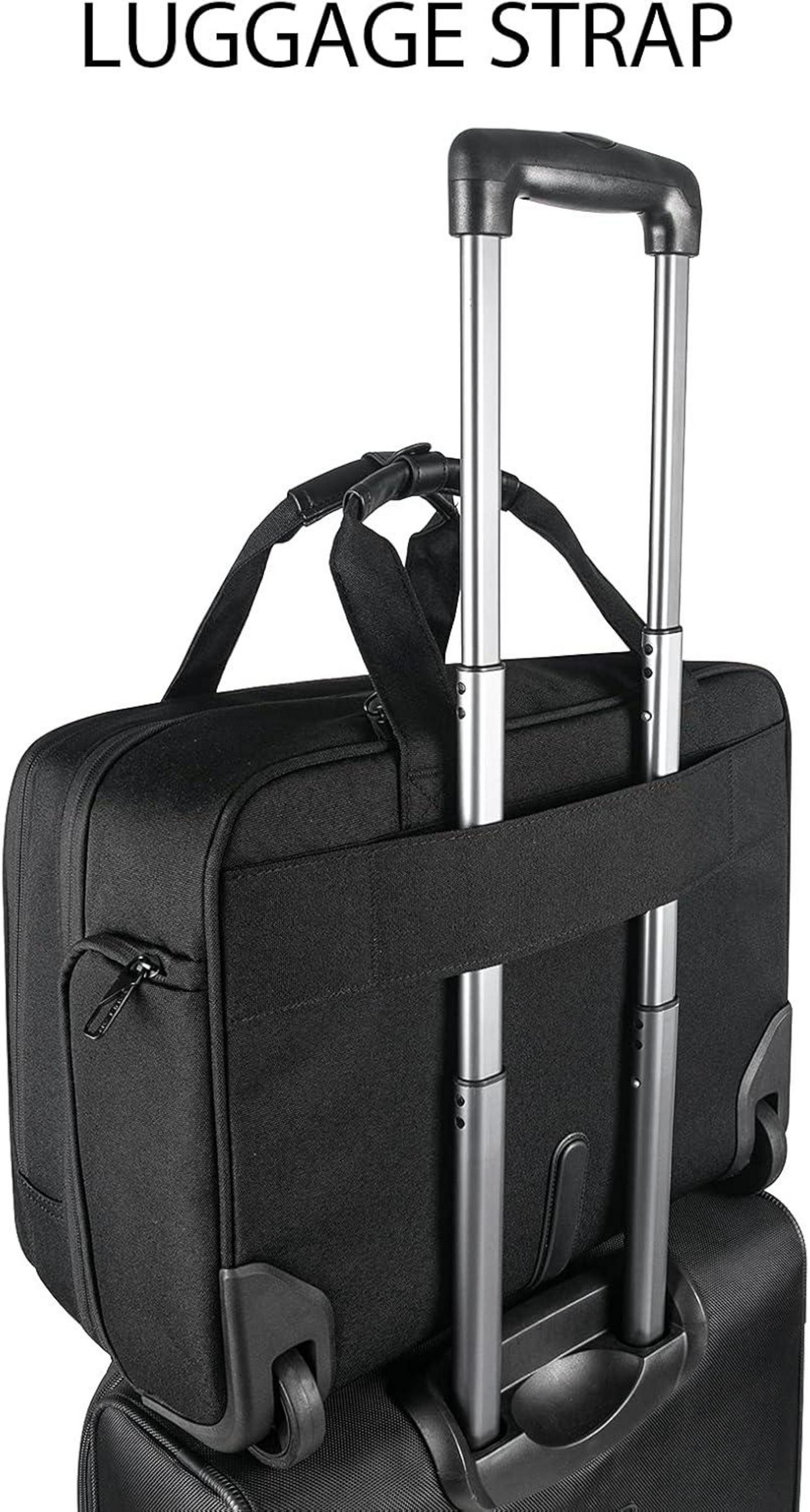 Laptoptasche mit Rollen für Herren 17,3'' wasserdicht RFID-Schwarz