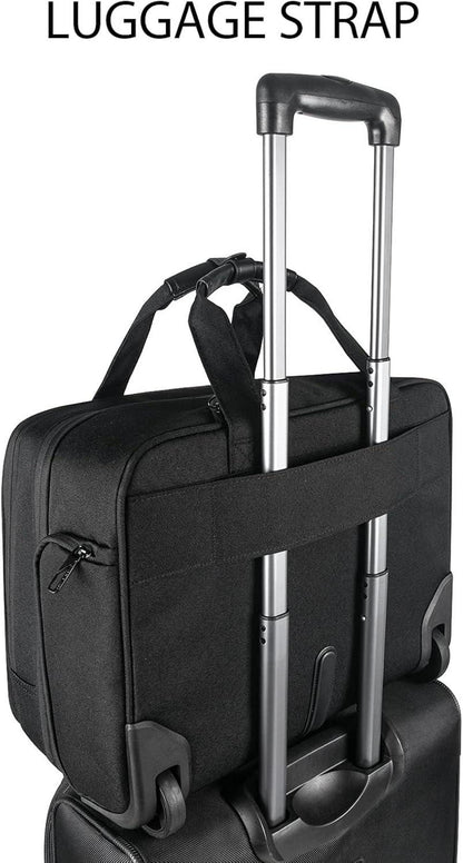 Laptoptasche mit Rollen für Herren 17,3'' wasserdicht RFID-Schwarz