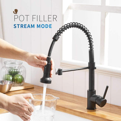 Niederdruck Armatur Küche 360° Drehbar Wasserhahn mit Brause