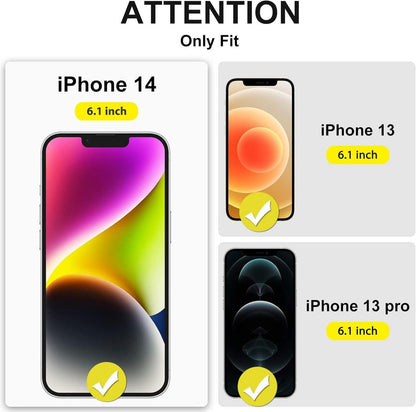 Panzer Schutz Glas für iPhone 14/13 Pro, 3 Stück, 9H-Härte