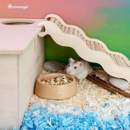 Hamster-Futternapf aus Holz für kleine Nager - Stabil und
