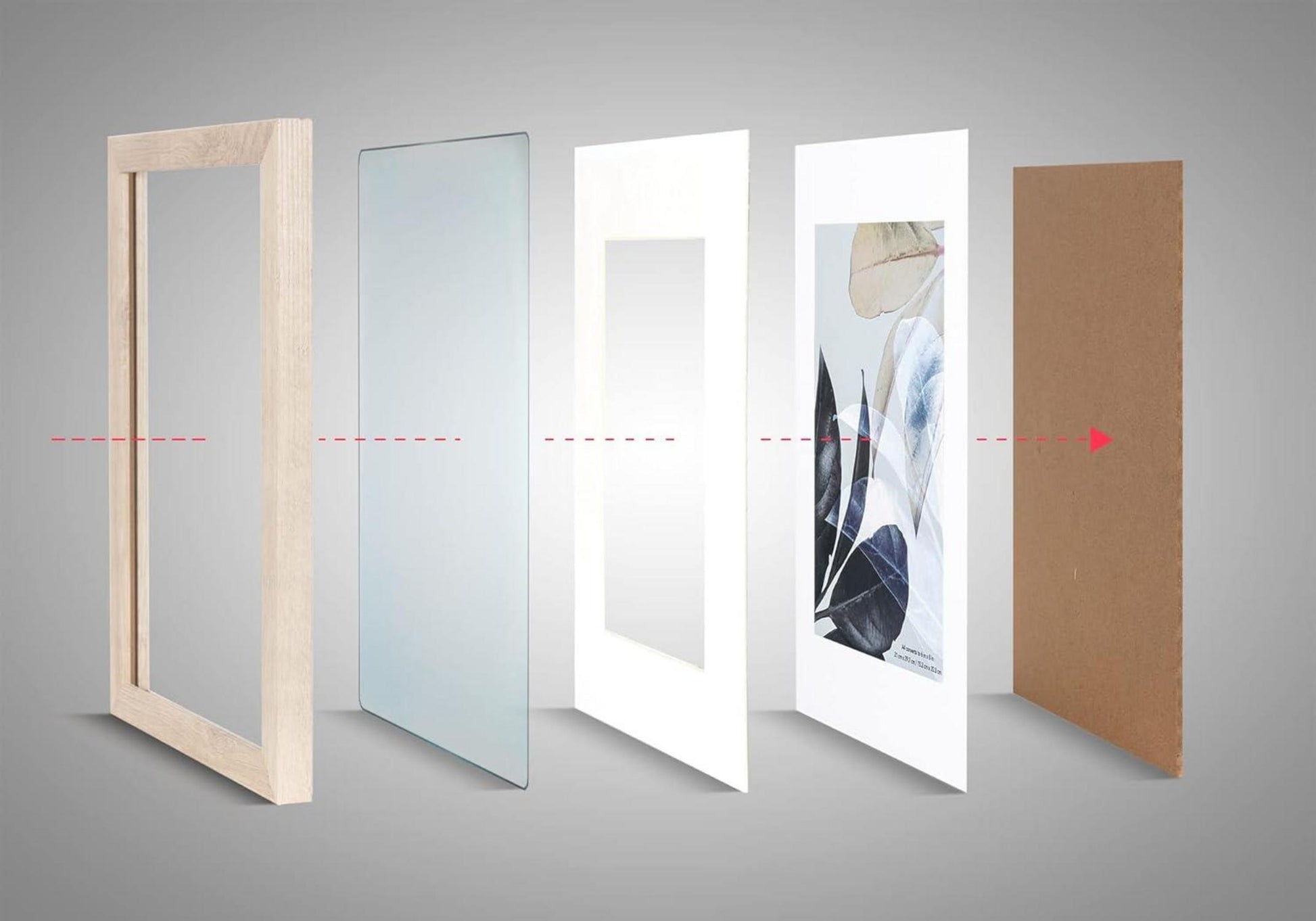 Bilderrahmen A4 Eiche Holz Plexiglas Posterrahmen Fotorahmen 3er Set