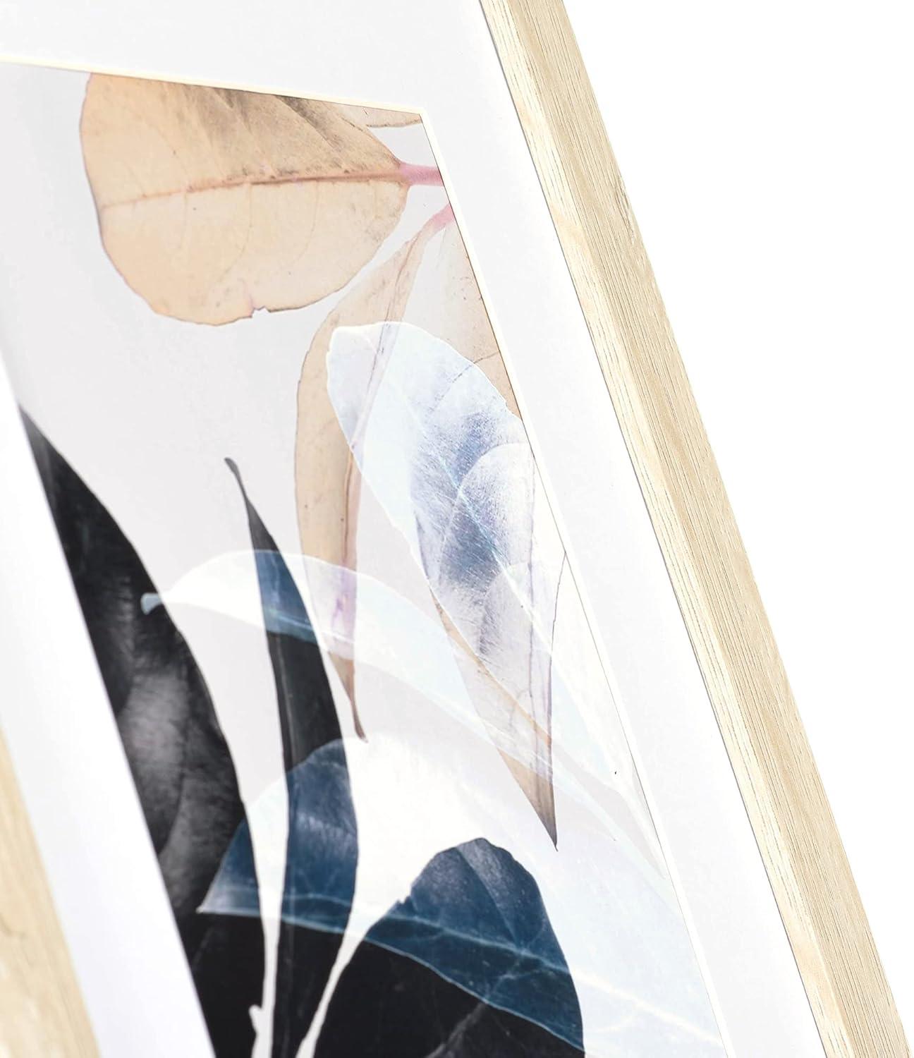 Bilderrahmen A4 Eiche Holz Plexiglas Posterrahmen 3er Set Fotorahmen