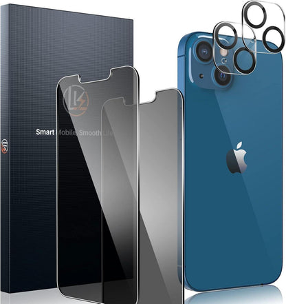 Sichtschutz iPhone 13 Panzer Schutzfolie Kamera 9H Blickschutzfolie