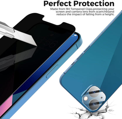 Sichtschutz Panzer Glasfolie iPhone 13 6.1 Kamera Blickschutz Folie