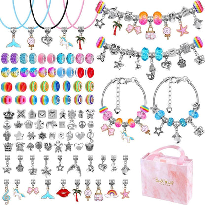102-teiliges Caffox Charm Armband Bastelset für Mädchen DIY