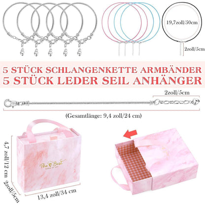 102-teiliges Caffox Charm Armband Bastelset für Mädchen DIY