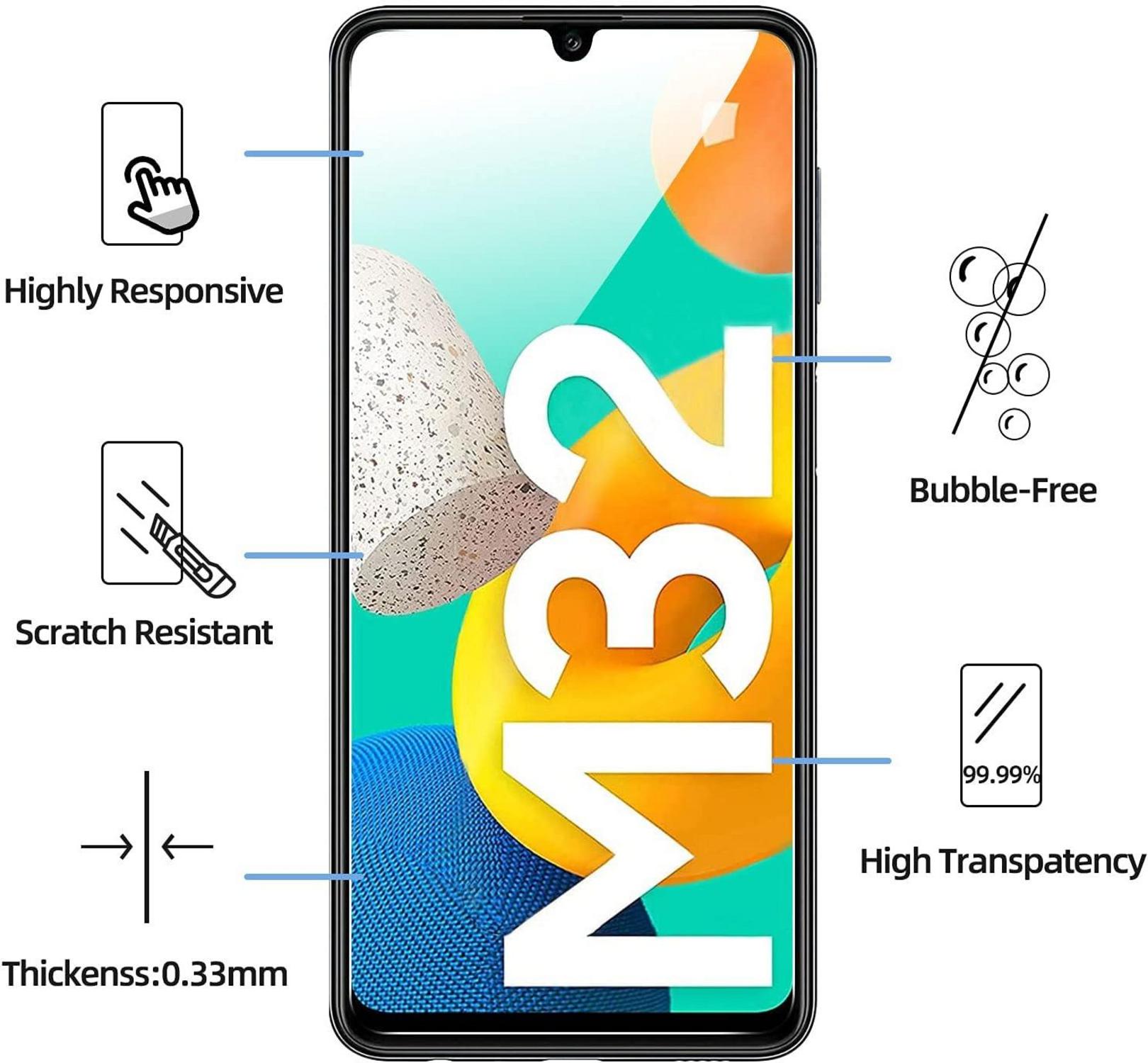 Panzer Schutzglas für Samsung Galaxy M32 5G, 2 Stück