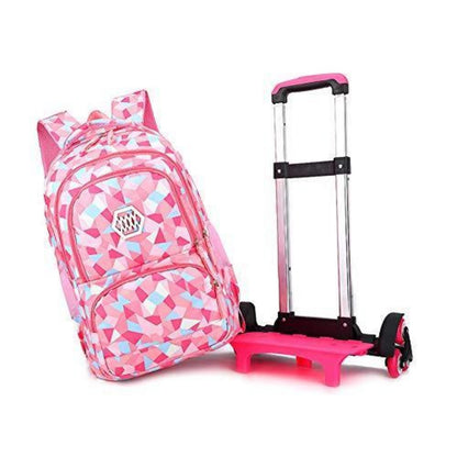 Rucksack mit Rollen für Kinder – Schultrolley Blau, Klasse 3-12