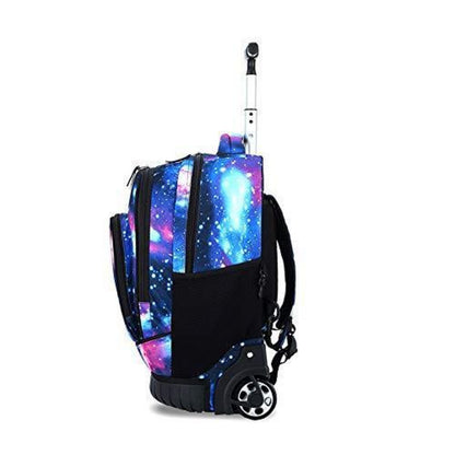 Trolley Rucksack Sternenviolett – Multifunktionaler Schulrucksack für Jungen & Mädchen