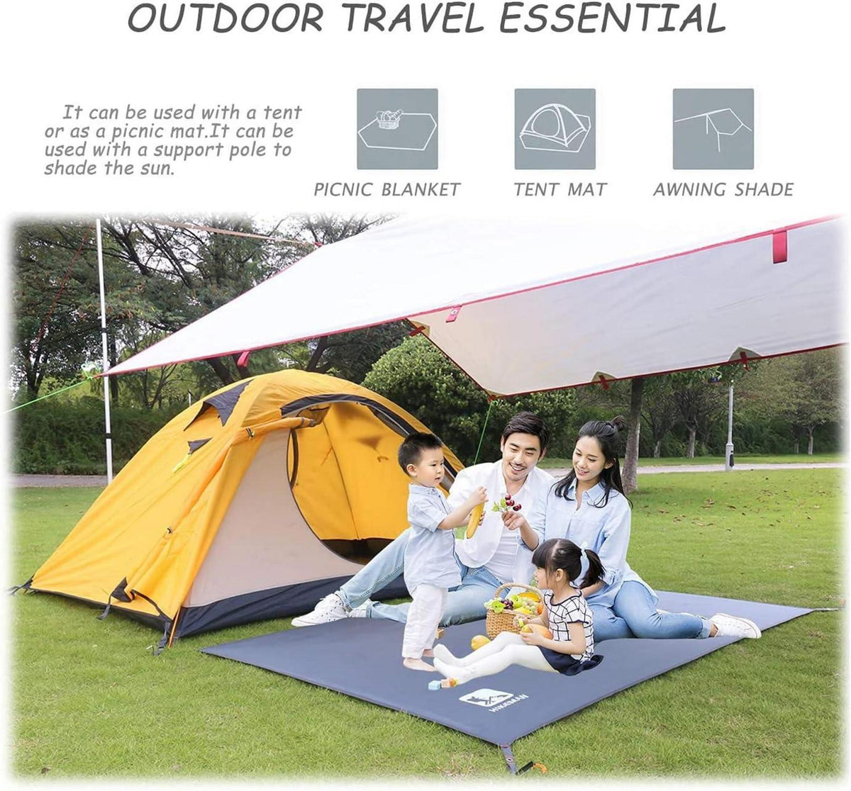Zeltplane Mehrzweck Camping Markisenteppich wasserdichtes Tarp 90