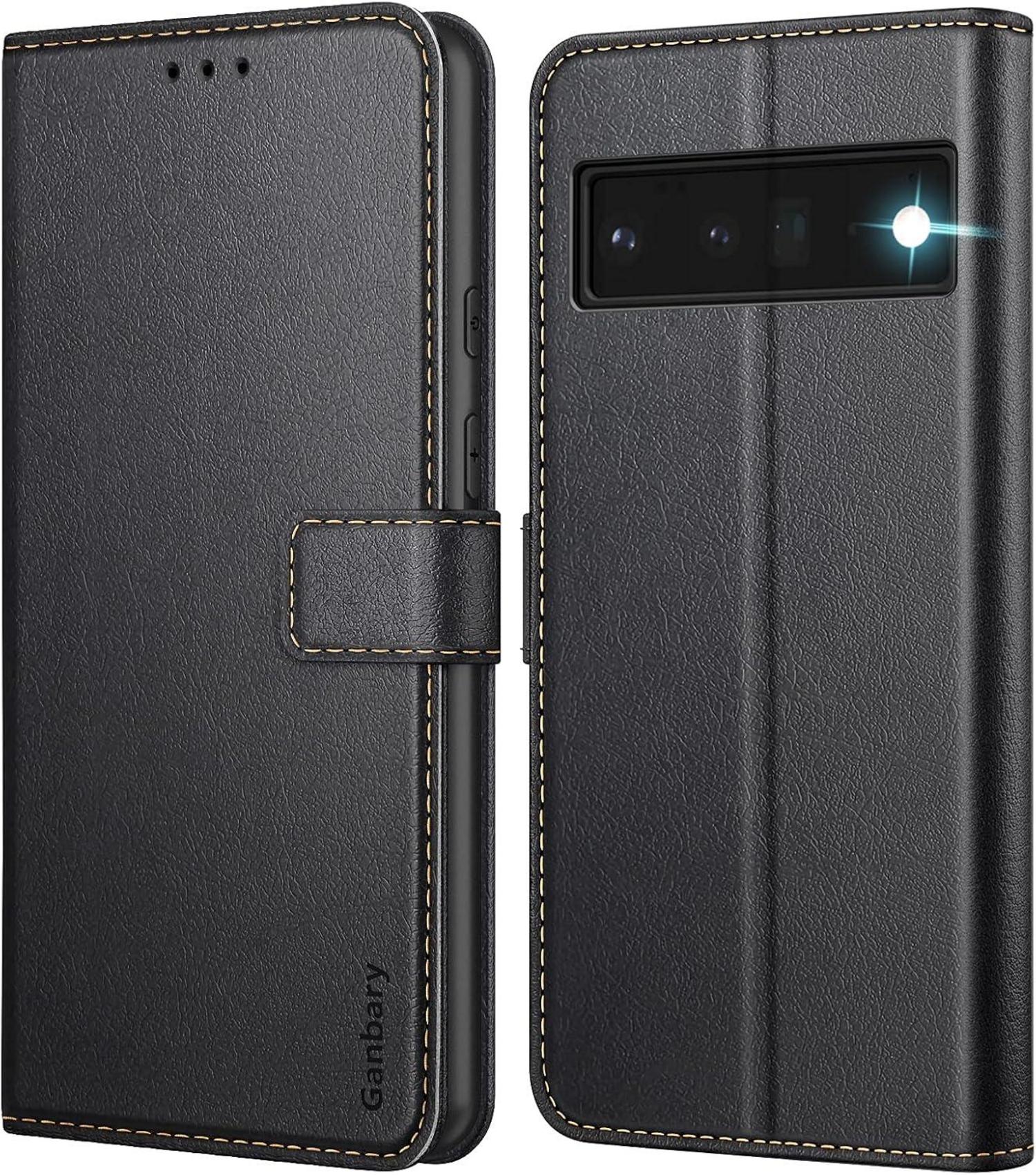 Handyhülle Google Pixel 6 Pro Leder Flipcase mit Kartenfächern