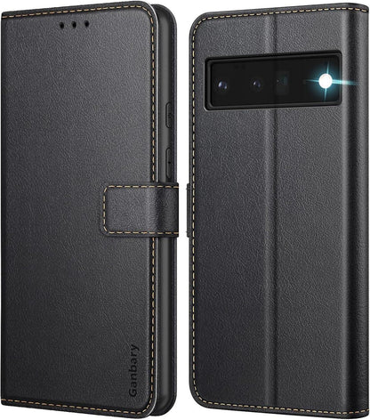 Handyhülle Google Pixel 6 Pro Leder Flipcase mit Kartenfächern