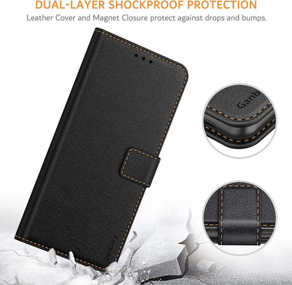 Handyhülle für Google Pixel 6 Pro - Premium Leder Flipcase mit