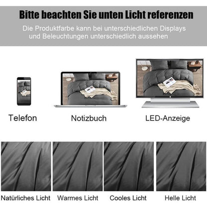 Soifox Bettwäsche 220x240 Grau Anthrazit Mikrofaser