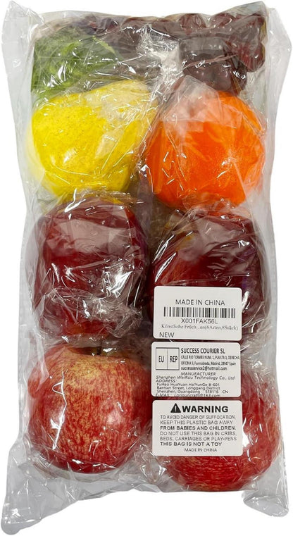 Künstliche Früchte Set für Dekoration, 8-teilig, Simulation Obst für Wohnkultur