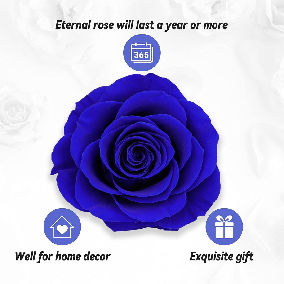 ADAZ Ewige Rose Blau I Love You Halskette konserviert Geschenkbox