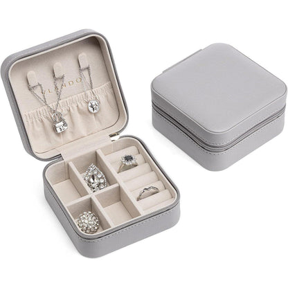 Vlando Schmuckkästchen Damen Box Ringe Ohrringe Ketten in Lederoptik