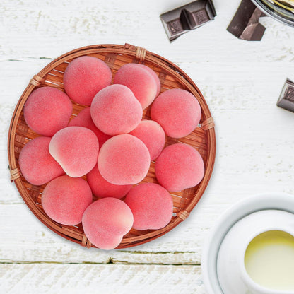 Meiwlong 27 Stück Mini Künstliche Pfirsich Dekoration Party Kunststoff