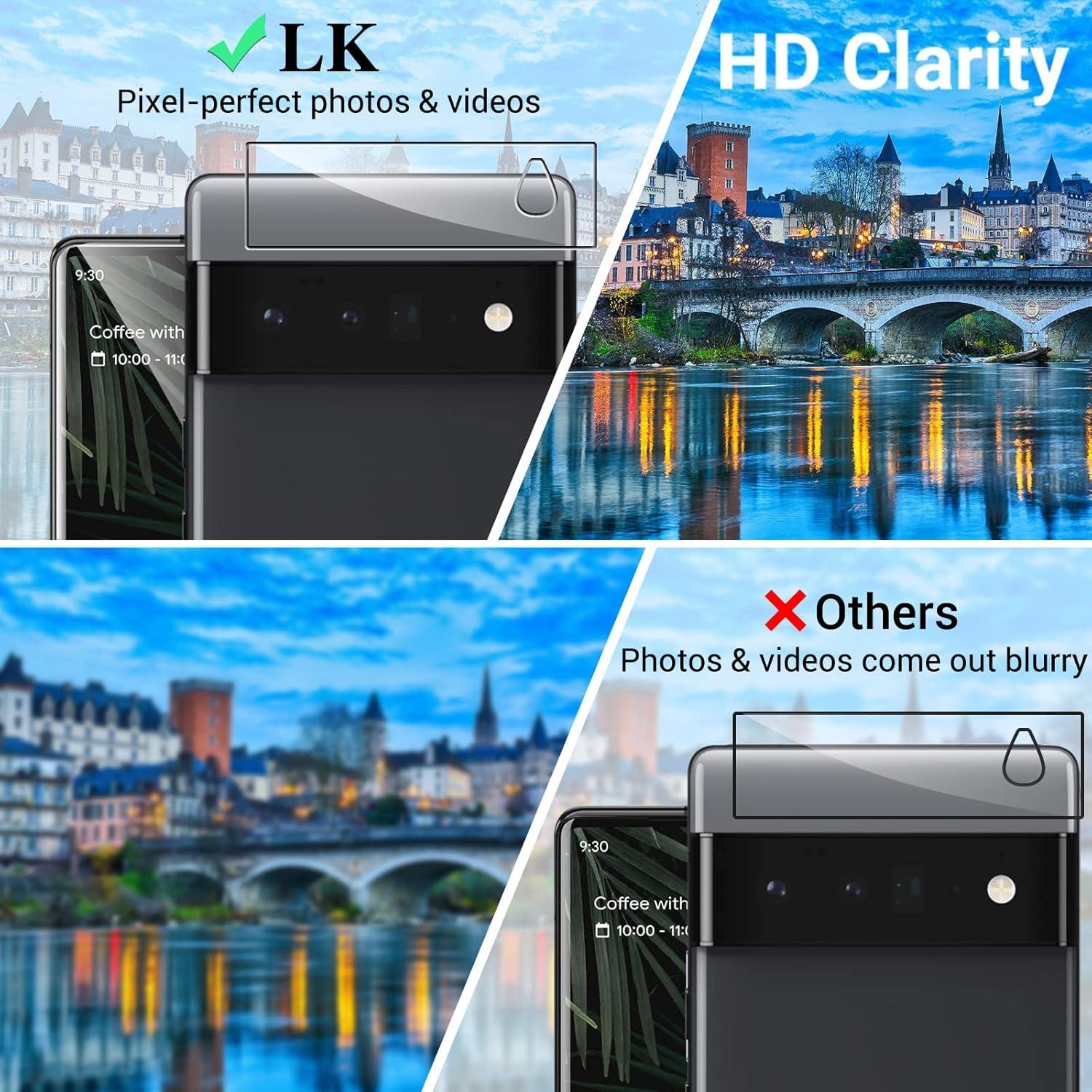 LK Displayschutzfolie 4er Set für Google Pixel 6 Pro - Kamera- und