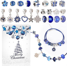 Adventskalender Schmuck Mädchen Weihnachten Teenager DIY-Set Blau