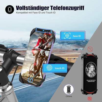 Handyhalterung Fahrrad Universal 360° Abnehmbar 4,0-7,0 Zoll