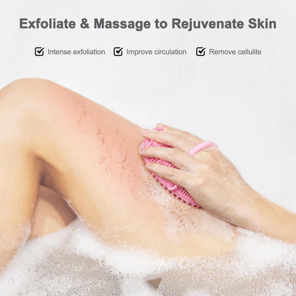 Silikon Körperbürste mit elastischem Gurt für Peeling & Massage, langlebig