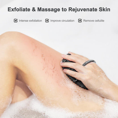 Körperbürste mit Silikonborsten für Bade- und Massagevergnügen, Peeling