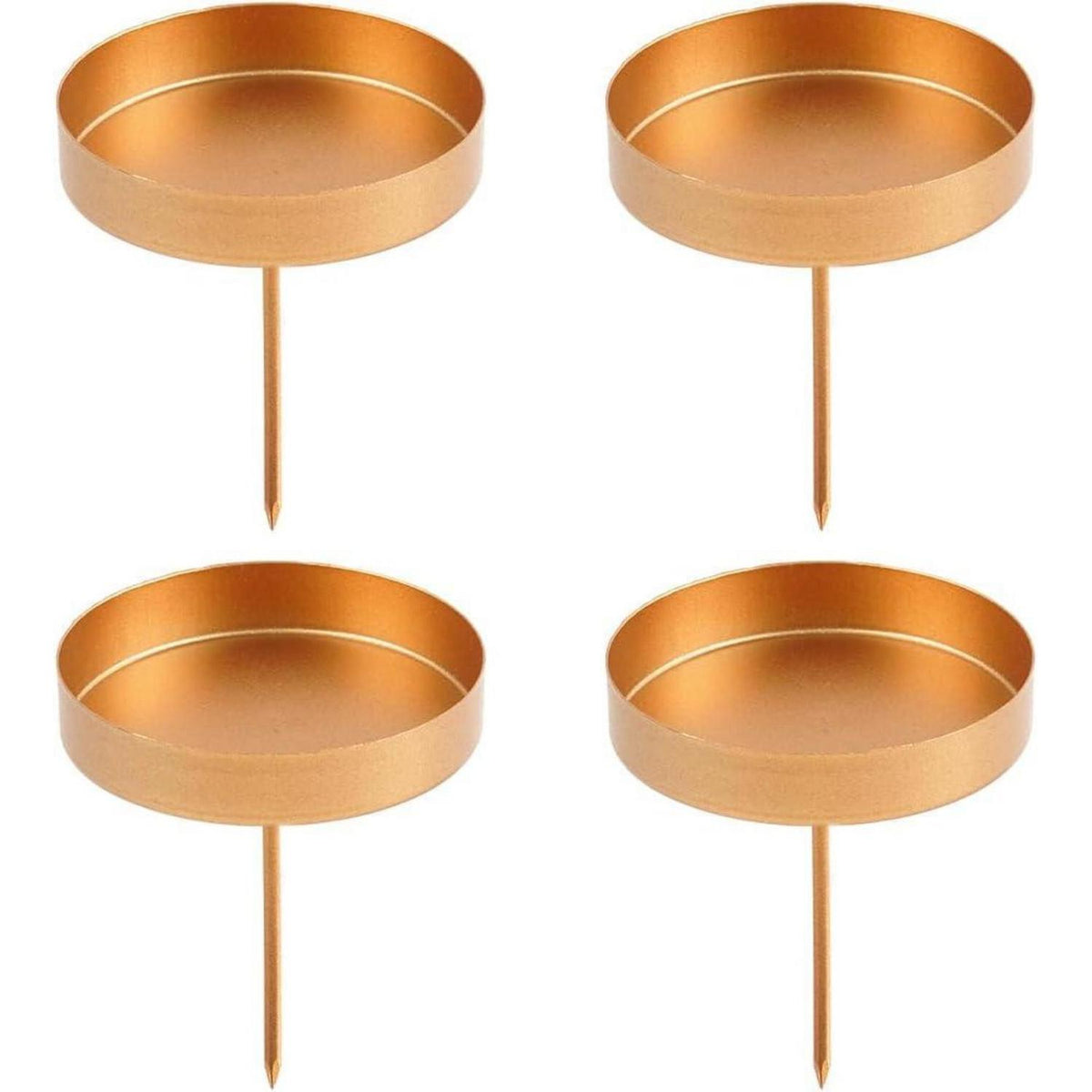 Adventskerzenhalter Gold 4 Stück 10cm Metall