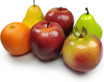 Künstliche Früchte Set Simulations-Obst-Set für Party & Deko 6teilig