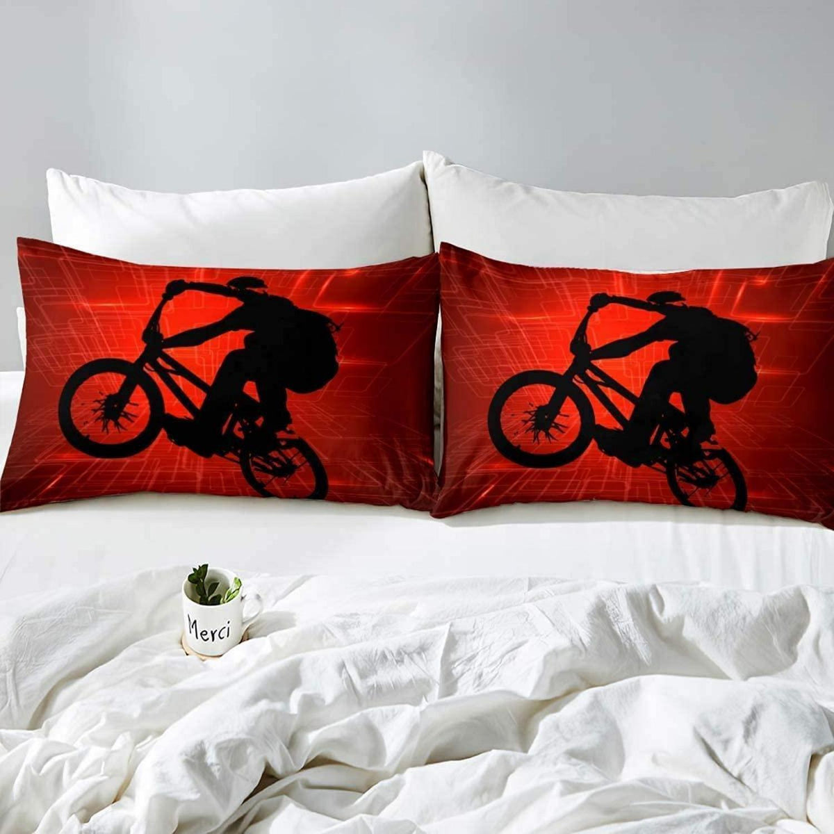 Bettwäsche-Set Motorrad BMX Biker Design 220x240 cm